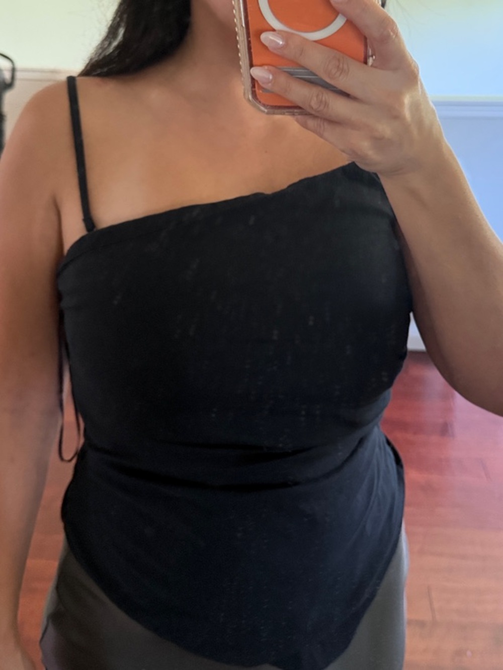 Abercrombie & Fitch Black One-Shoulder Camisole